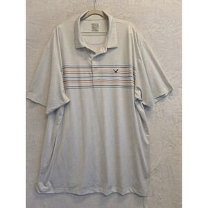 Callaway Opti Dry Mens XXL EE G TTG Golf Polo Shirt Heathered Stripes
